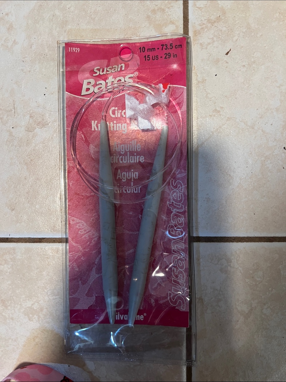 Susan Bates Circular Knitting Needles - Light Gray Cords